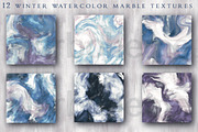 Winter Watercolor Marble Textures, a Texture Graphic by Luna Y Mar (Thumbnail 3 of 7)