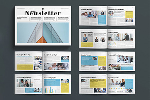 Company Newsletter Landscape, a Brochure Template by E-Type