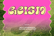Geism - Solid & Outline, a Font by Matsero (Thumbnail 1 of 10)