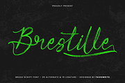 Brestille - Brush Script Font, a Handwritten Font by Favo Write (Thumbnail 1 of 13)