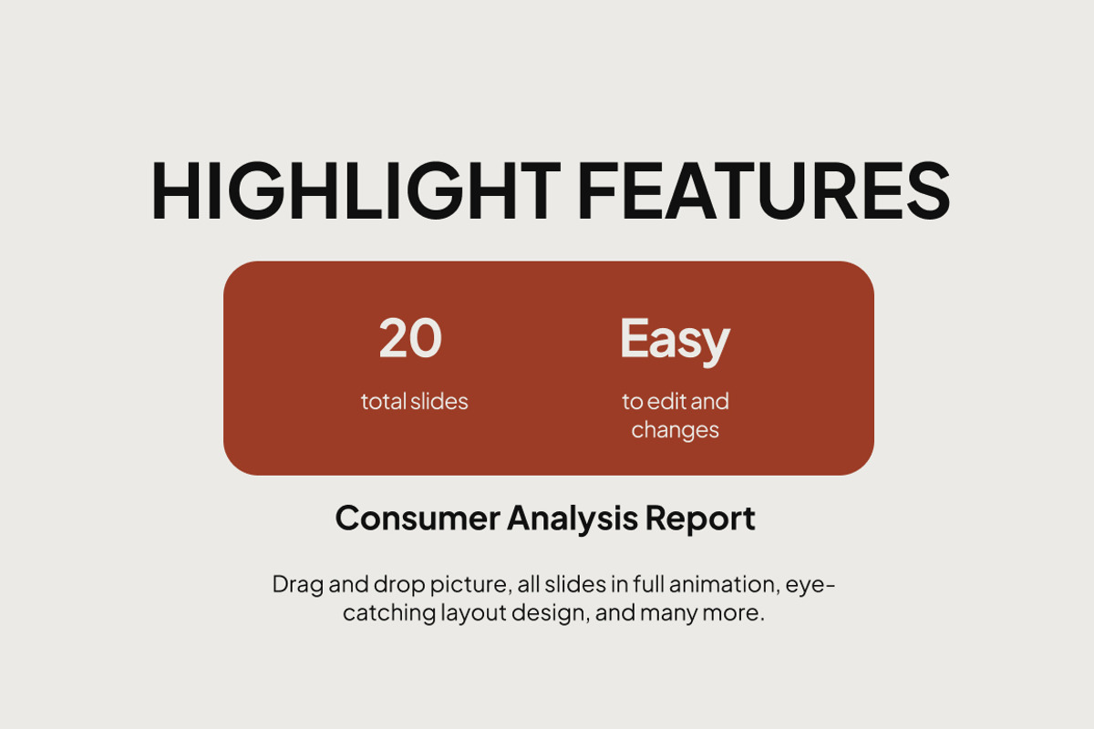 Consumer Analysis Report, a Presentation Template by Loin Studio (Photo 2 of 4)