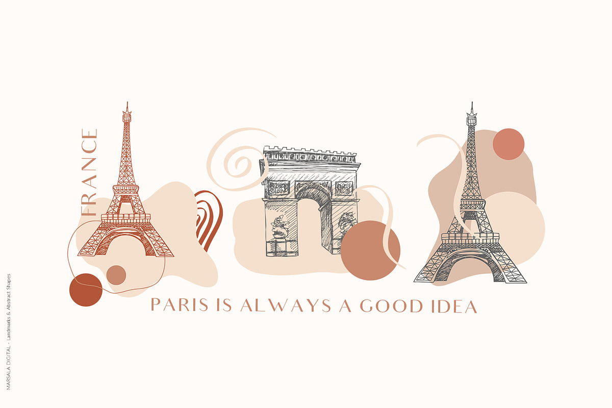 City Landmarks Destinations Abstract, a Decorative Illustration by Kaya Fonts (Photo 16 of 17)