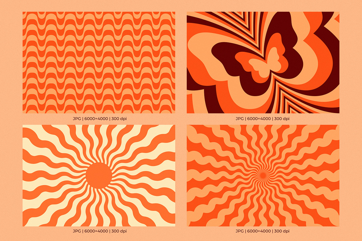 Retro Groovy Backgrounds, a Background Graphic by May Motif (Photo 11 of 20)