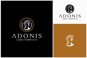 Adonis Greek God frame border logo, a Branding & Logo Template by Enola99d