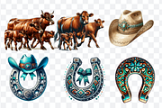 Western Cowgirl Sublimation Bundle, a Decorative Illustration by Bubble Pixel (Thumbnail 7 of 10)