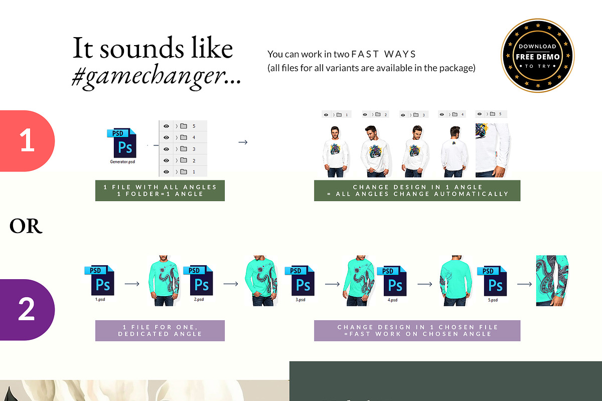 Men Longsleeve 10x Mock-ups, a Shirt Mockup by Mocca Mockups Store (Photo 5 of 5)