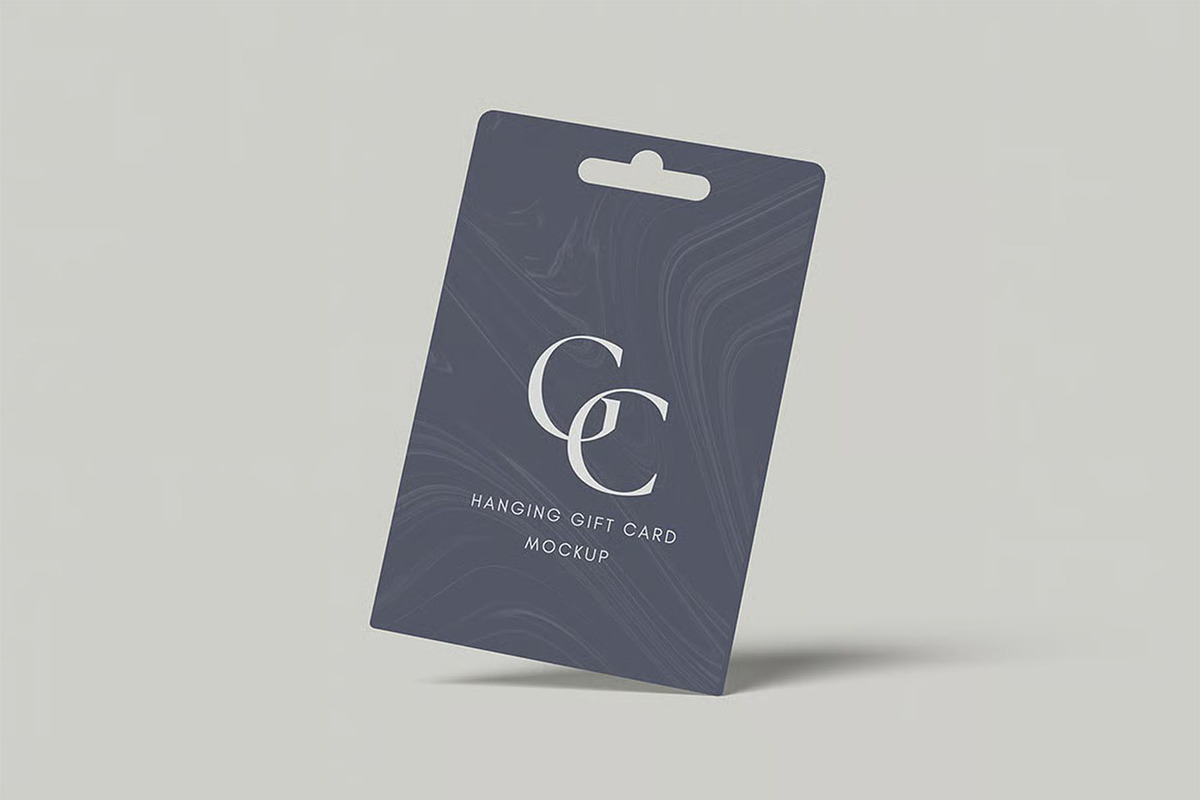 Hanging Gift Card Mockup, an Advertising Mockup by zpackcreative (Photo 2 of 5)