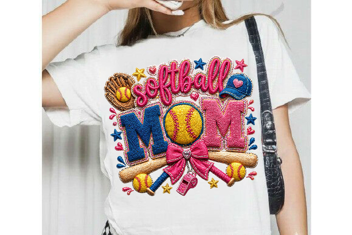 Bling Softball Mama, Coquette Mom Li, an Illustration by DreamCafeArt (Photo 2 of 5)