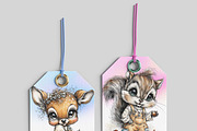 Whimsical Baby Animal Watercolor png, an Illustration by one-touch (Thumbnail 3 of 18)