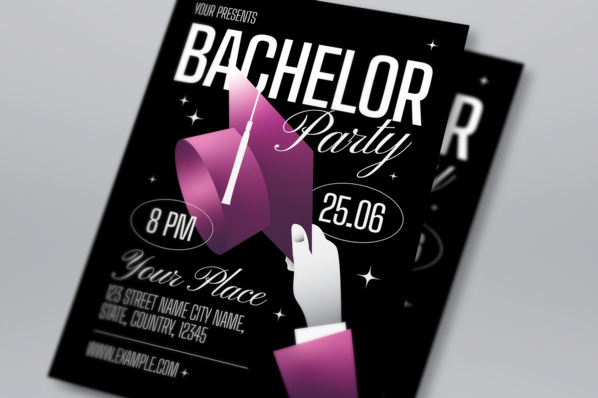 Bachelor Party Flyer, a Flyer Template by graphicook (Photo 2 of 3)