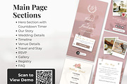 Romantic Blush Pink Wedding Website, a Landing Page Template by Everyday Perfection (Thumbnail 3 of 13)