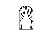 Window Curtain Silhouette Bundle, an Illustration by Creativeshirt (Thumbnail 5 of 51)