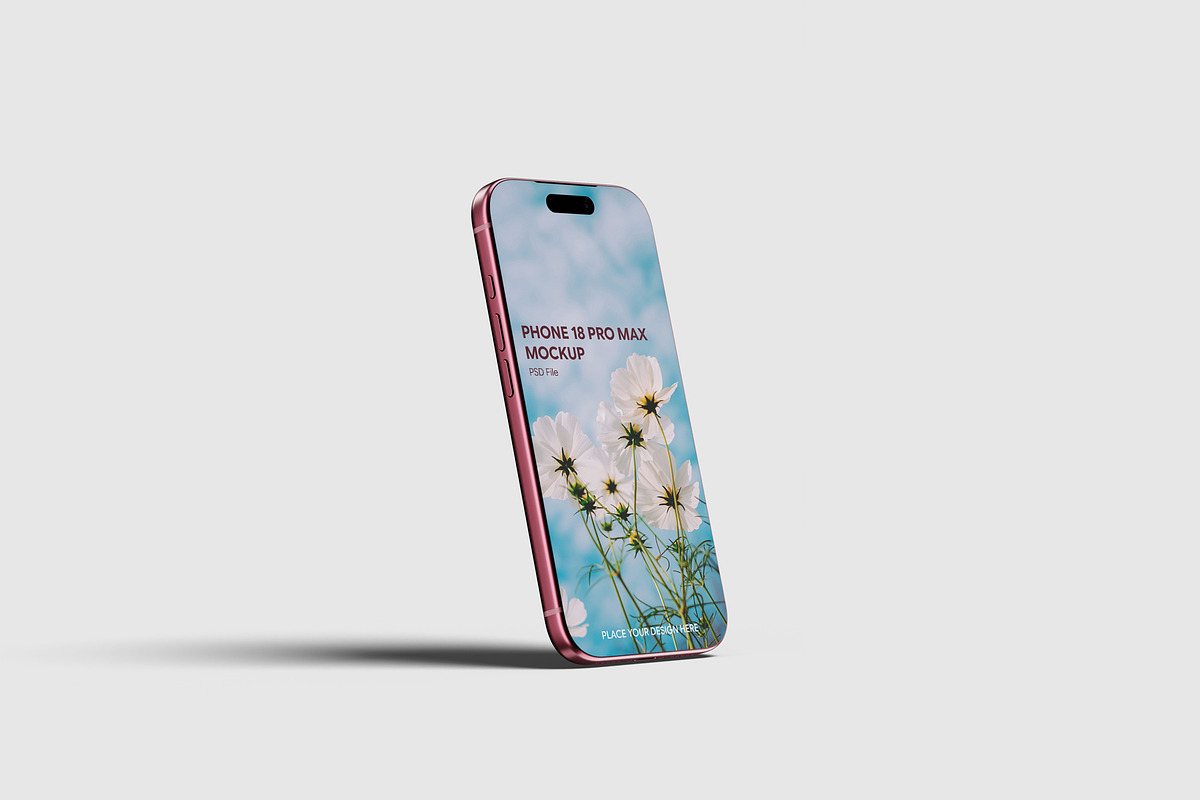 Phone 18 Pro Mockup, an iPhone Mockup by scribrostudio (Photo 3 of 10)
