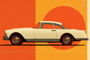 Colorful classic car parked, a Photo by Beautiful things
