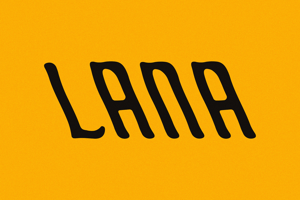 Lana | Slanted Display Font, a Sans Serif Font by Taylor Penton (Photo 1 of 3)