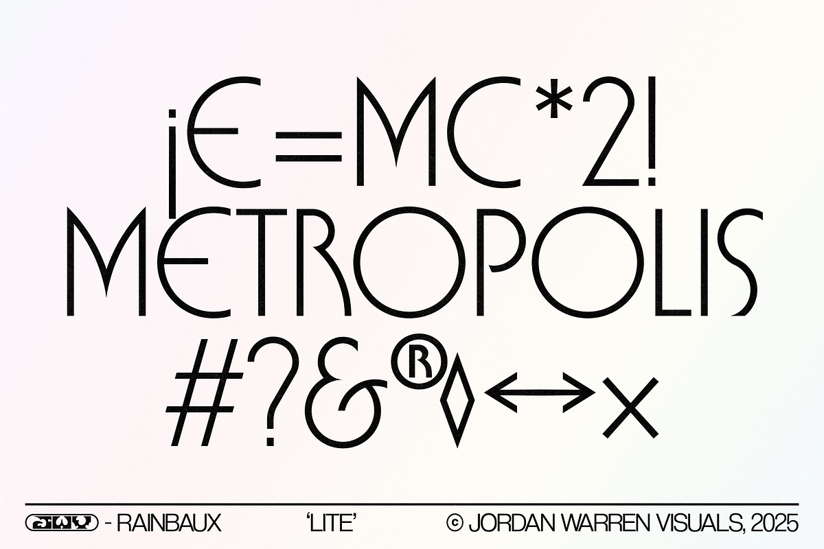 JWV - RAINBAUX, a Sans Serif Font by Jordan Warren Visuals (Photo 3 of 13)