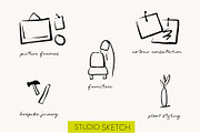 Interior Designer Architect Icons, an Outline Icon by CreativeWilderness (Thumbnail 4 of 11)