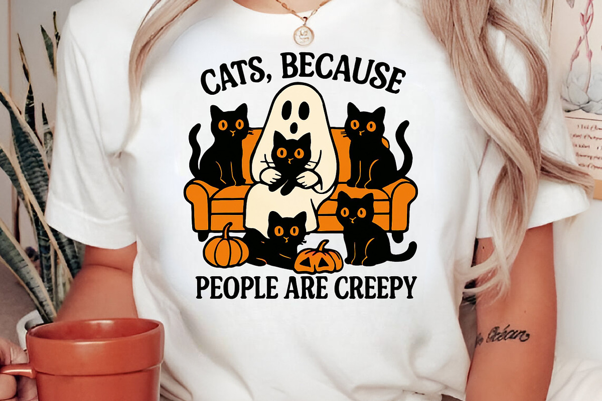 Cats Because People Are Creepy Png, an Illustration by Craft Nest (Photo 2 of 6)