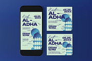 Green Blue Eid Al Adha Flyer Set, a Flyer Template by graphicook (Thumbnail 6 of 6)