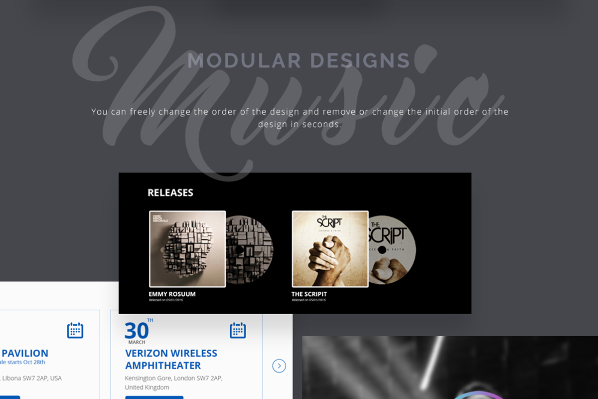 City Band - Music Band OnePage PSD, a Landing Page Template by IB (Photo 2 of 5)