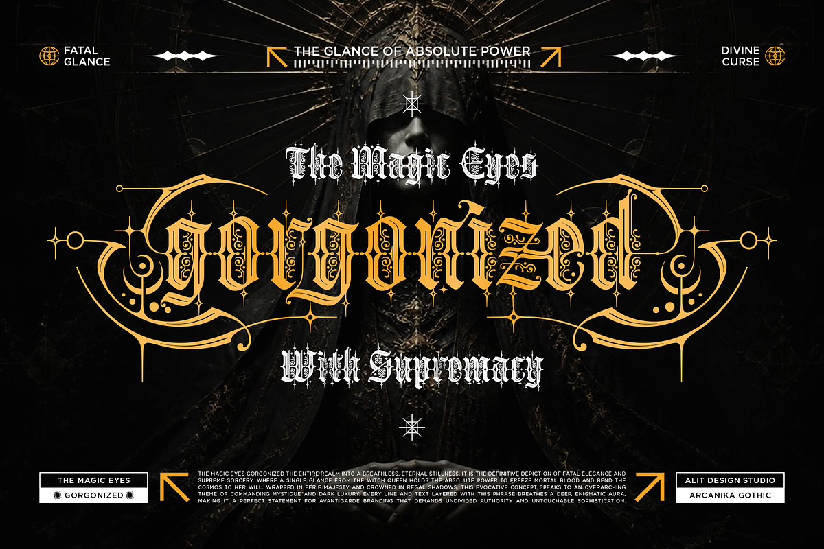 Arcanika Gothic Typeface, a Blackletter Font by alit design (Photo 5 of 20)