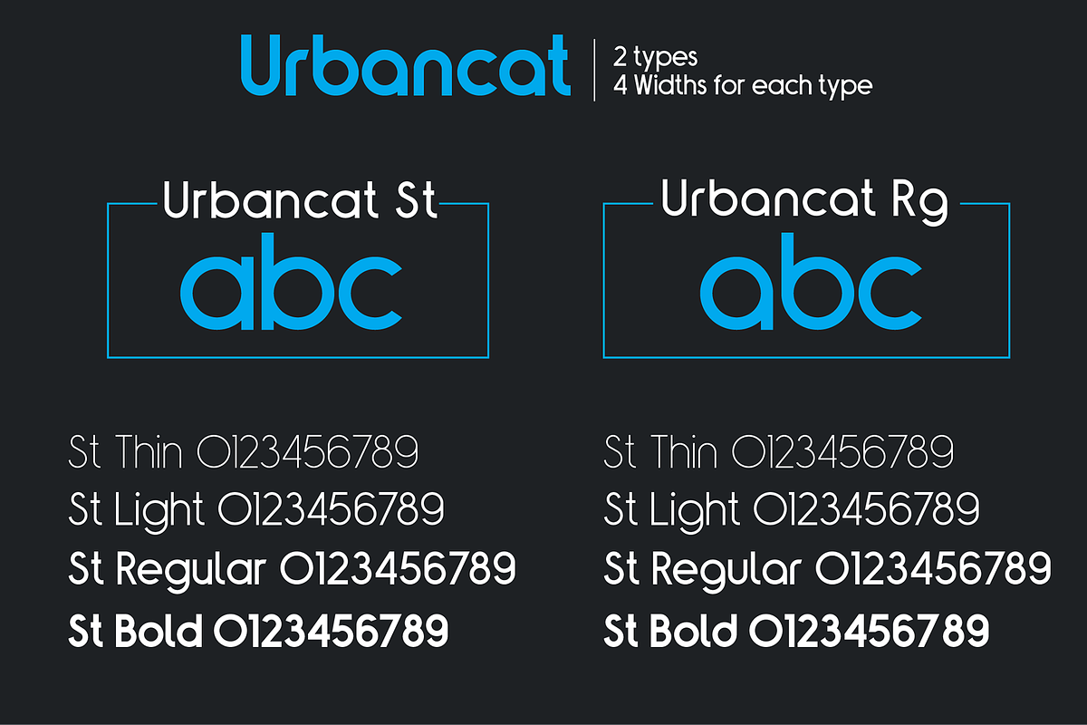Urbancat Font Family, a Sans Serif Font by vlad.berla (Photo 3 of 11)