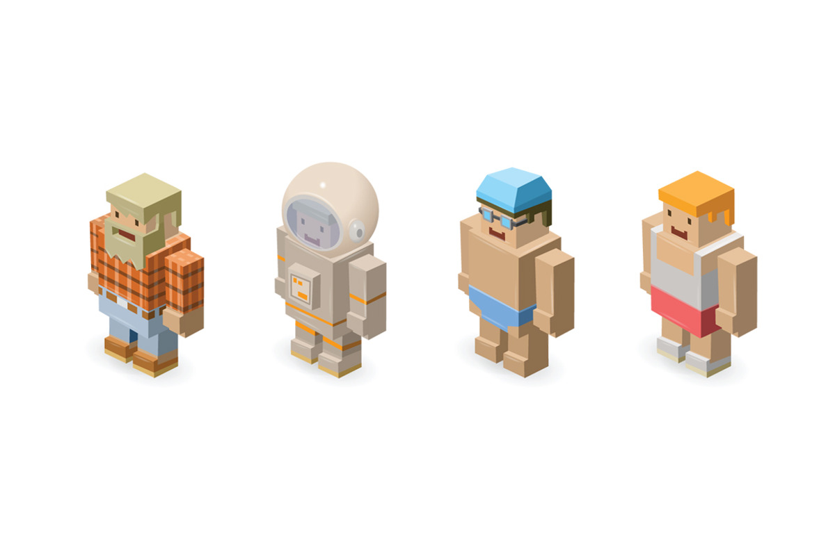 Vector isometric character, an Object Graphic by lemonoff (Photo 2 of 7)
