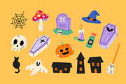 Halloween Element Set, a Decorative Illustration by Sinando Studio (Thumbnail 4 of 4)