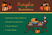 Pumpkin Illustrations, a Food Illustration by AJ Doodles (Thumbnail 1 of 16)