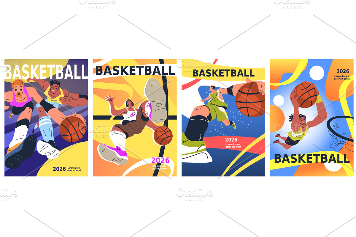 Basketball players posters. Sport, a Sport Illustration by Stock-Smart-Start