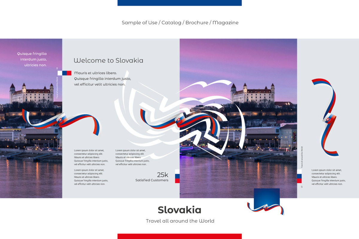 Slovakia flag ribbon vector, a Templates & Theme by Simbos (Photo 4 of 9)
