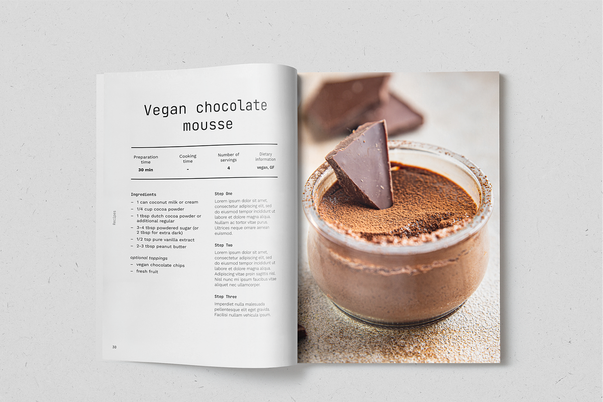 Healthy Desserts Recipe Book, a Magazine Template by SonaGeciova (Photo 17 of 19)