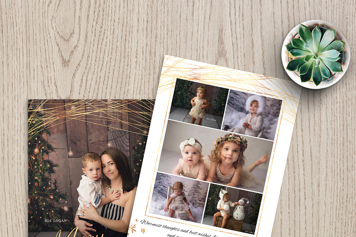 Christmas Card Template, a Card Template by Rovena Design (Photo 3 of 4)