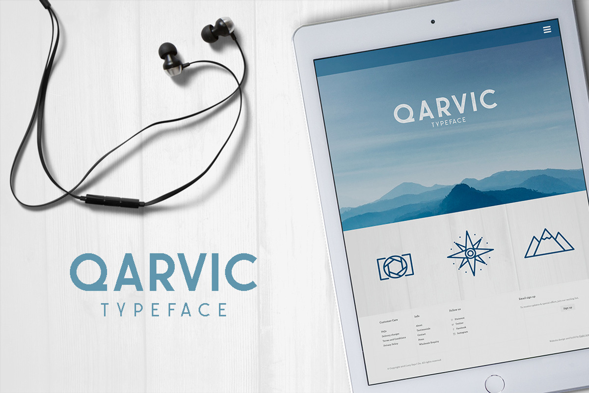 QARVIC Typeface, a Sans Serif Font by alit design (Photo 1 of 7)