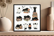 Spooky Cat Book Lover Halloween PNG, an Illustration by DreamCafeArt (Thumbnail 5 of 7)