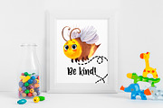 Watercolor Cute Bees, an Animal Illustration by KatBranchArt (Thumbnail 5 of 5)