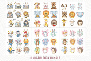 Cute animal illustration bundle, an Animal Illustration by Sofia's Fashion (Thumbnail 2 of 3)