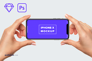 iPhone in Female Hands mockup