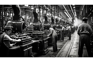 automation machine building ai, an Industrial Photo by pikepicture