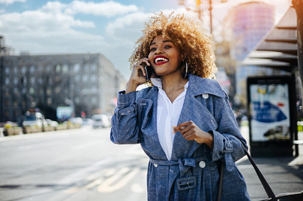Beautiful black woman on street, a Person Photo by REDDOT Studio