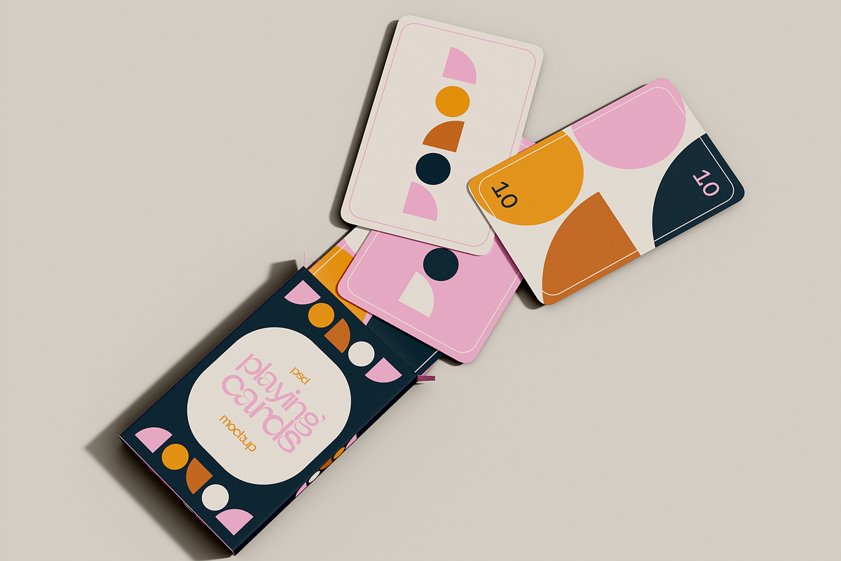 Box with Playing Cards Mockup, an Advertising Mockup by Hubzway