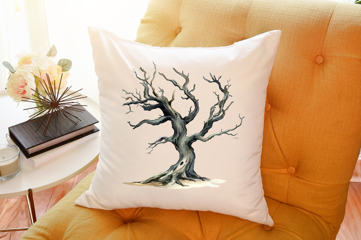 Watercolor Scary Halloween Clipart, an Illustration by Sublimation Artist (Photo 6 of 6)