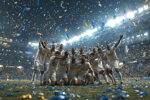 Soccer Team Victory Celebration Conf, a Photo by Pixeness Studio