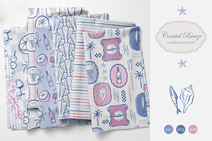 Coastal Breeze - Seamless Patterns, a Pattern Graphic by InaCorart