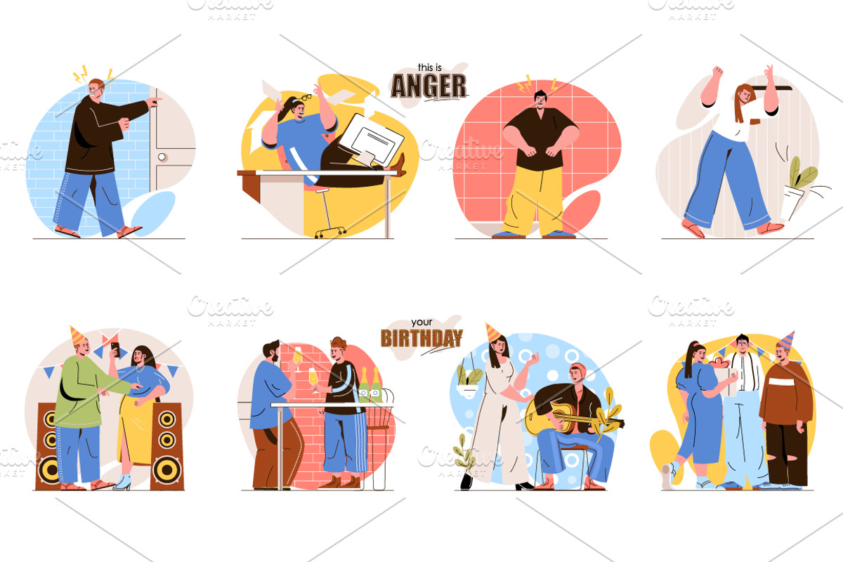 Flat People Concept Illustrations, a Finance Illustration by alexdndz (Photo 2 of 14)