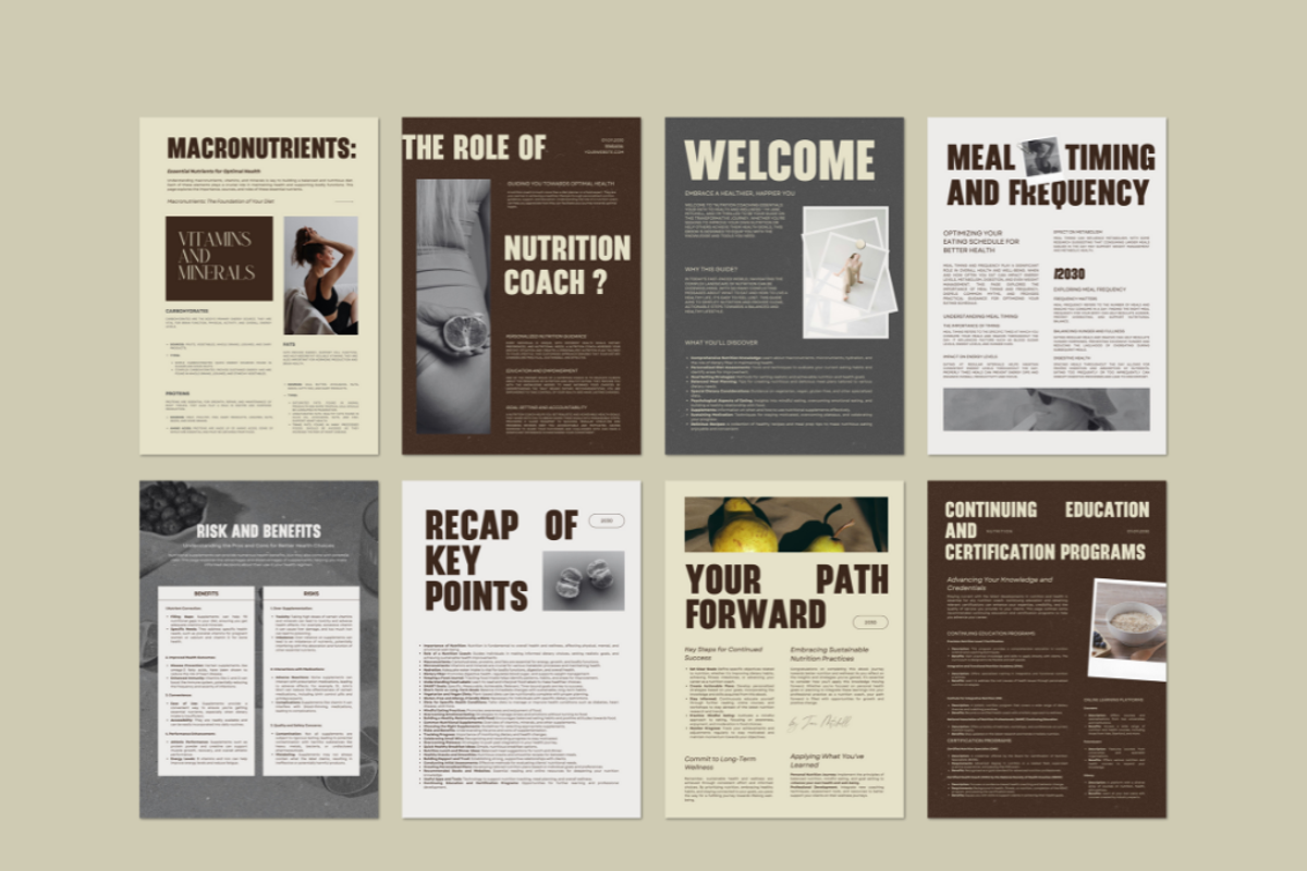 60 Health & Wellness Workbook Canva, a Presentation Template by Amaré Creative (Photo 4 of 6)