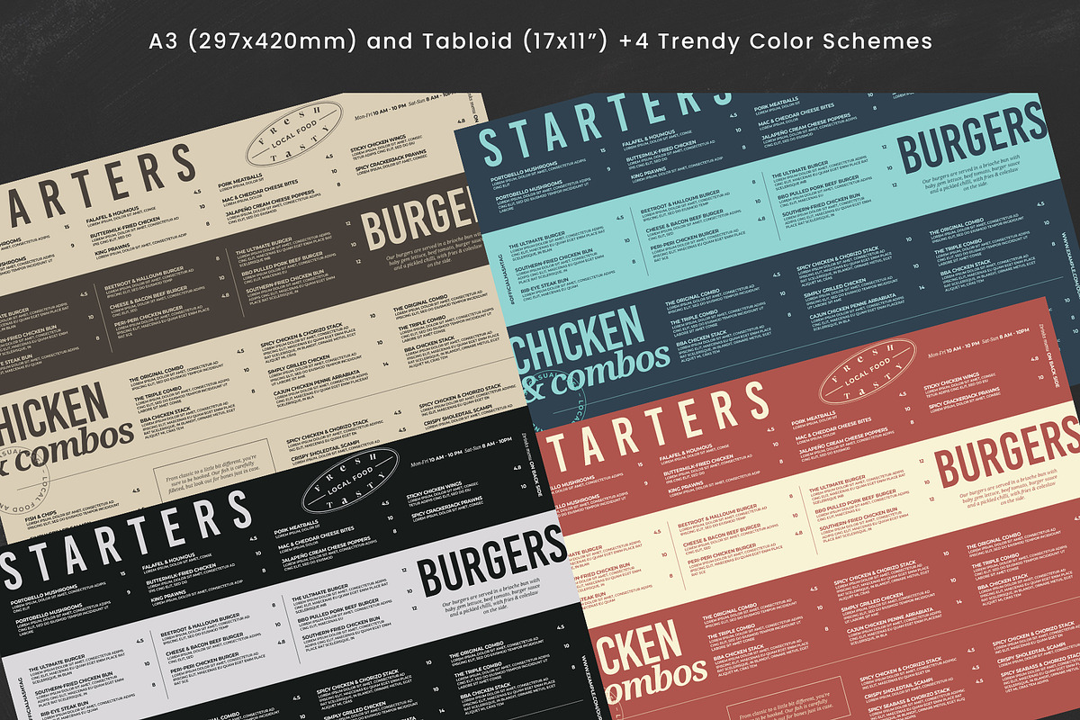 Food Menu Template, a Flyer Template by BrandPacks (Photo 3 of 4)