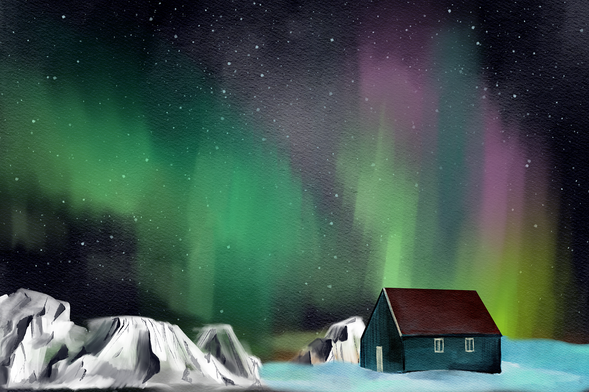 Northern Lights, a Background Graphic by NikiArts (Photo 4 of 12)