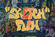 Sketch Flow - Layered Graffiti Font, a Blackletter Font by SemutHitam Creative (Thumbnail 1 of 6)