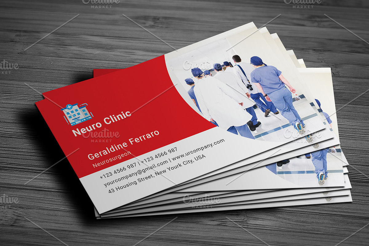 Neuro Clinic Business Card, a Business Card Template by graphicsunday (Photo 2 of 4)